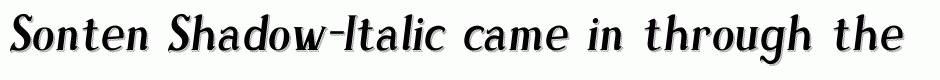 Sonten Shadow-Italic