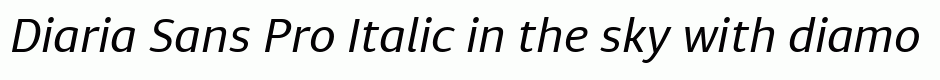 Diaria Sans Pro Italic