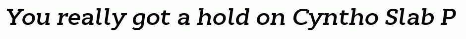 Cyntho Slab Pro SemiBold Italic