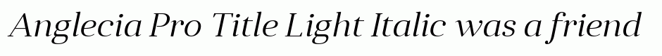 Anglecia Pro Title Light Italic