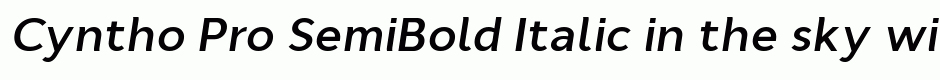 Cyntho Pro SemiBold Italic