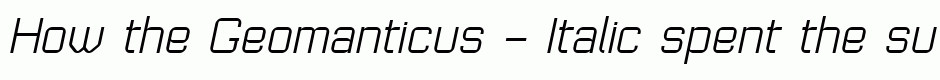 Geomanticus - Italic
