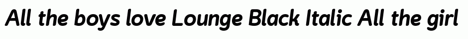 Lounge Black Italic