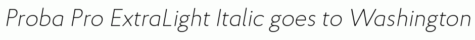 Proba Pro ExtraLight Italic