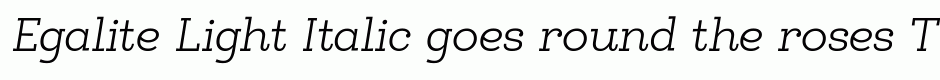 Egalite Light Italic