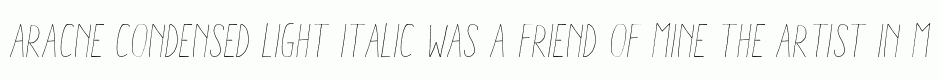 Aracne Condensed Light Italic
