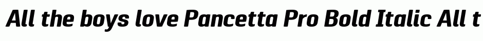 Pancetta Pro Bold Italic