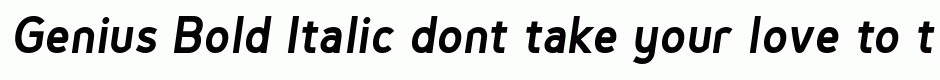 Genius Bold Italic
