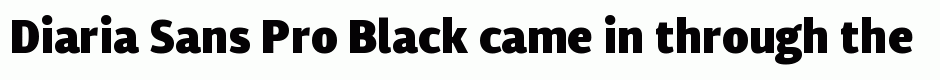 Diaria Sans Pro Black
