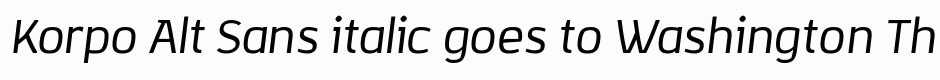 Korpo Alt Sans italic