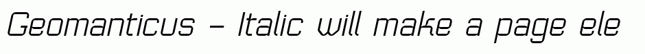 Geomanticus - Italic