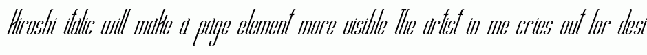 Hiroshi italic