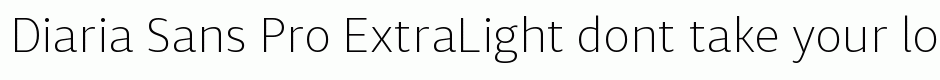 Diaria Sans Pro ExtraLight