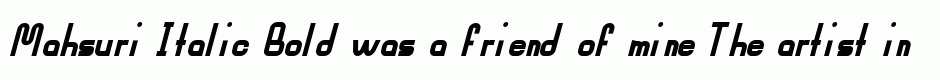 Mahsuri Italic Bold