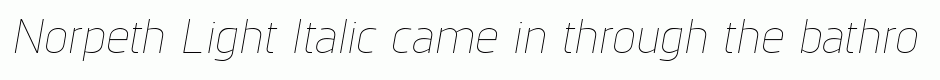 Norpeth Light Italic