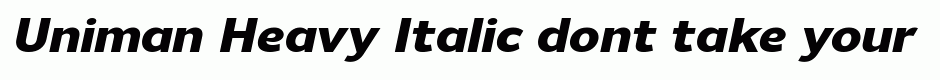 Uniman Heavy Italic