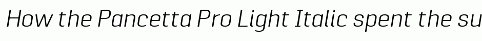 Pancetta Pro Light Italic