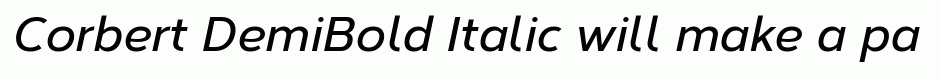 Corbert DemiBold Italic