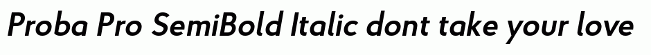 Proba Pro SemiBold Italic