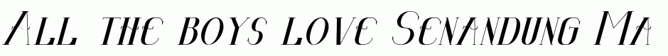 Senandung Malam Italic Bold