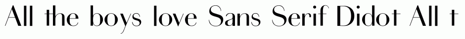 Sans Serif Didot