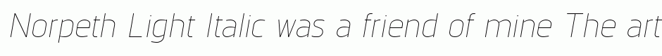Norpeth Light Italic
