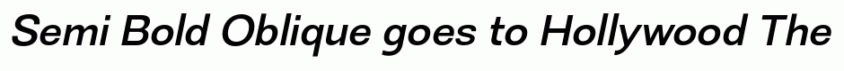 Semi Bold Oblique