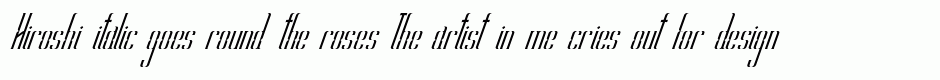 Hiroshi italic