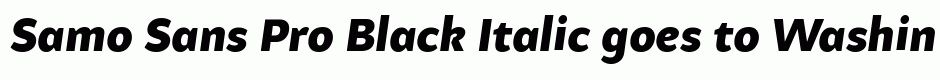 Samo Sans Pro Black Italic
