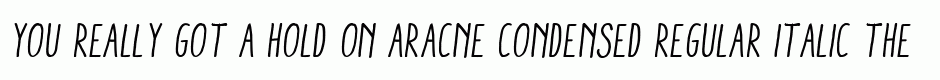 Aracne Condensed Regular Italic