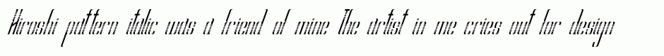 Hiroshi pattern italic