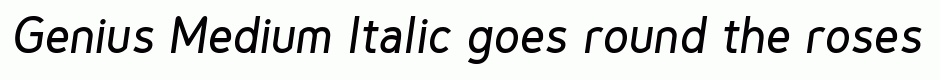 Genius Medium Italic