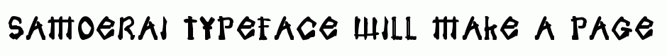 Samoerai Typeface