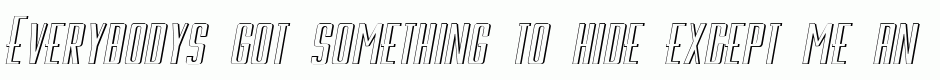 Galah Panjang Italic