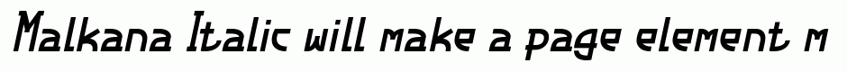 Malkana Italic