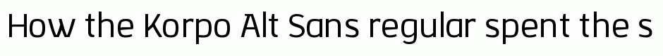 Korpo Alt Sans regular