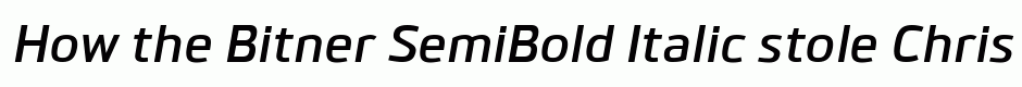 Bitner SemiBold Italic