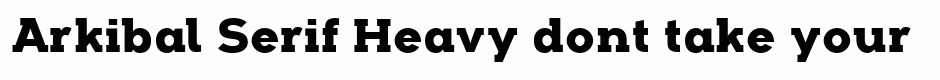 Arkibal Serif Heavy