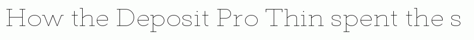 Deposit Pro Thin