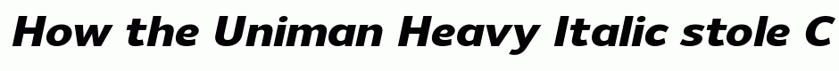 Uniman Heavy Italic