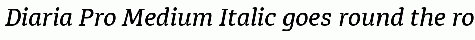 Diaria Pro Medium Italic