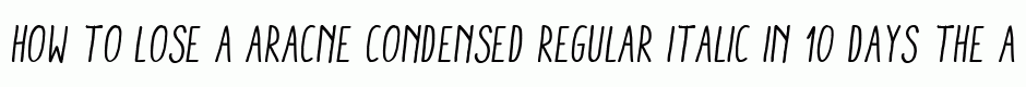 Aracne Condensed Regular Italic