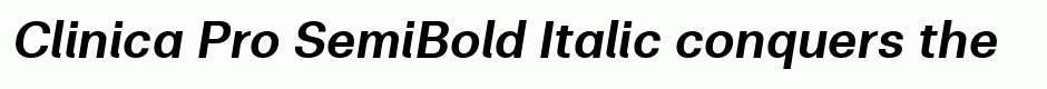 Clinica Pro SemiBold Italic