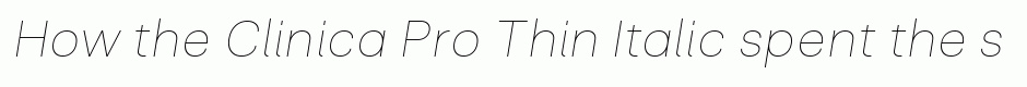Clinica Pro Thin Italic