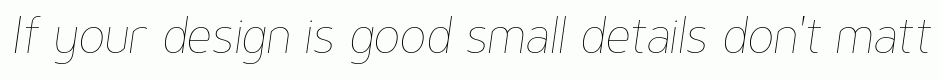 Genius Thin Italic
