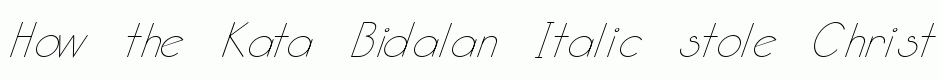 Kata Bidalan Italic