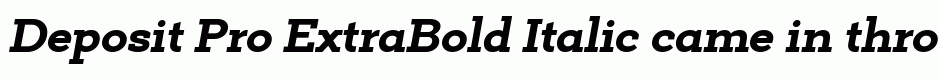 Deposit Pro ExtraBold Italic