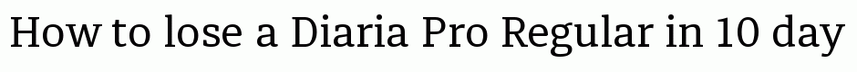 Diaria Pro Regular