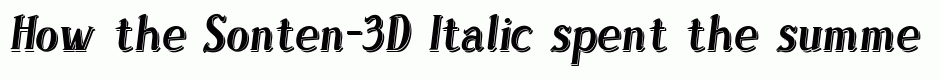 Sonten-3D Italic