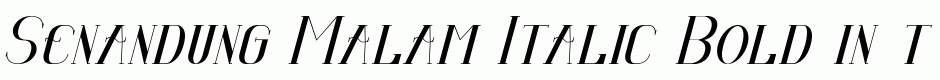 Senandung Malam Italic Bold